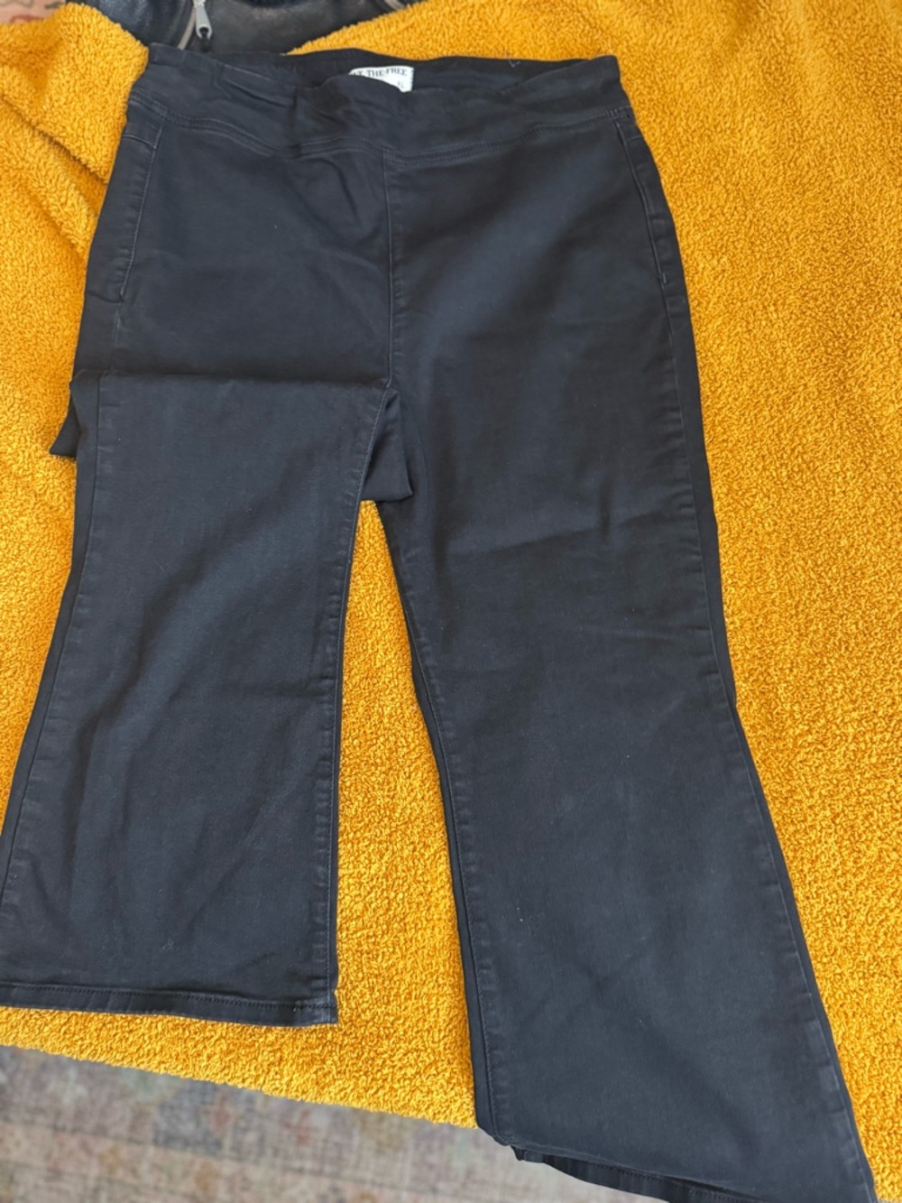 We the Free Black Wide-Leg Stretch Pants